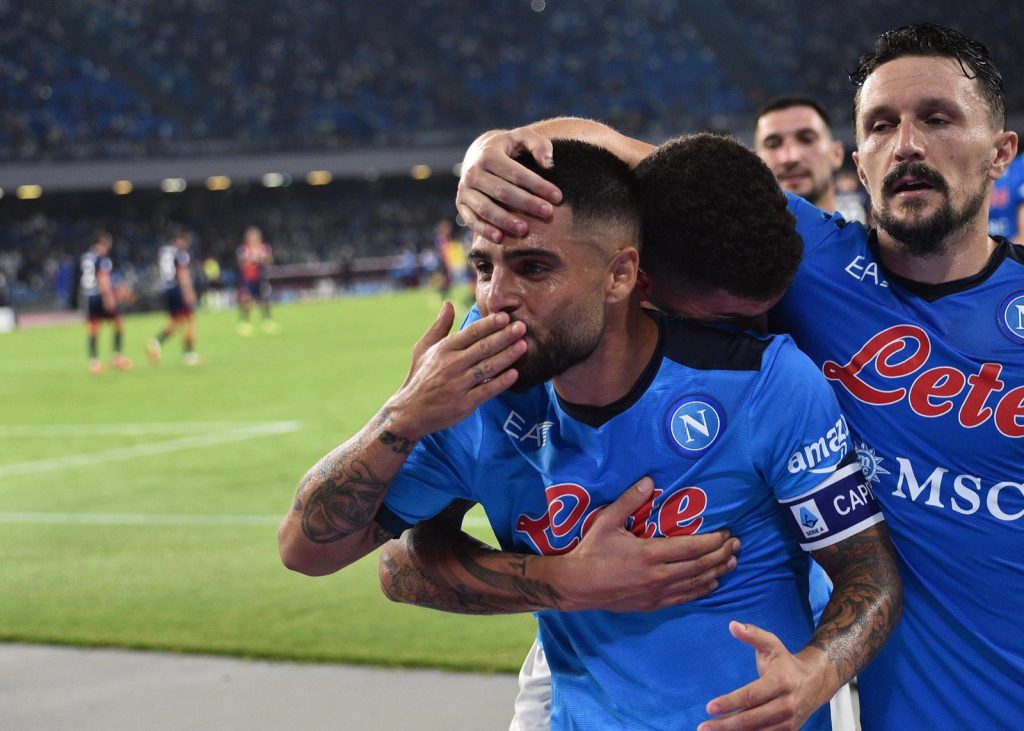 insigne gol ssc napoli calcio cagliari serie a