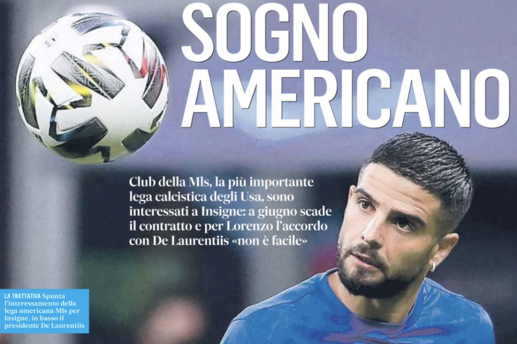 calciomercato insigne MLS inter manchester united squadre calcio mercato napoli il mattino