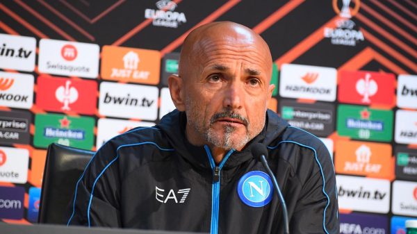 conferenza stampa spalletti barcellona napoli europa league