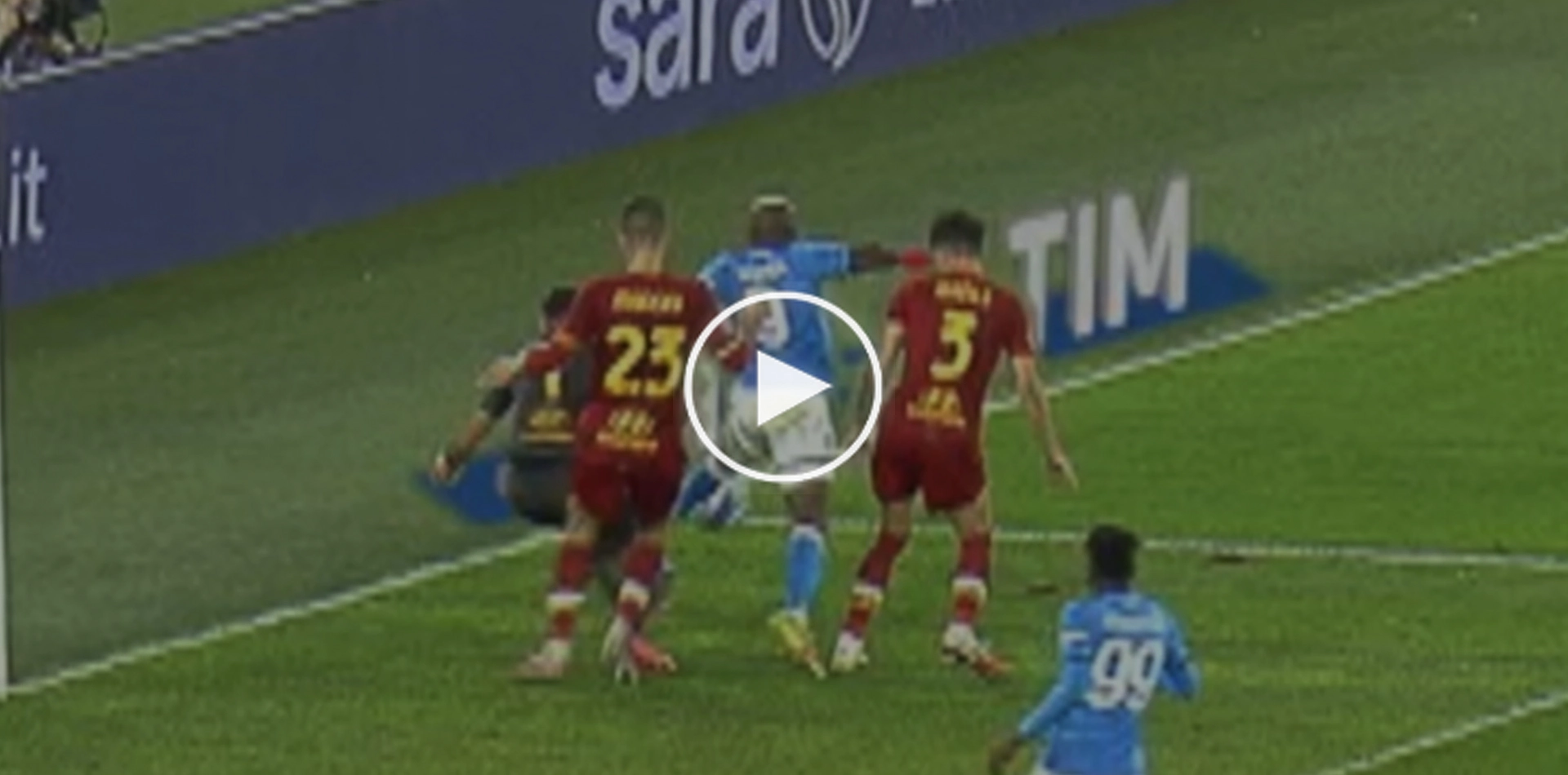 moviola rigore roma napoli graziano cesari penalty osimhen calcionapoli24 serie a