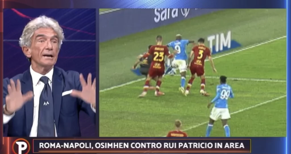 moviola rigore roma napoli graziano cesari penalty osimhen sscnapoli calcio napoli 24 serie a