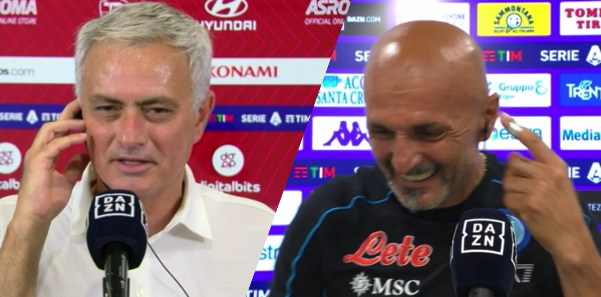 spalletti mourinho dazn siparietto botta e risposta