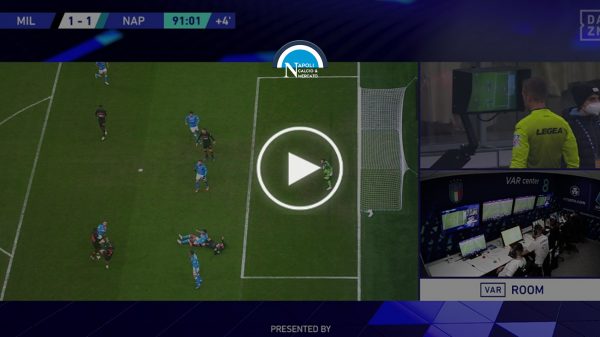 moviola milan napoli serie a video marelli kessie gol annullato 1 1