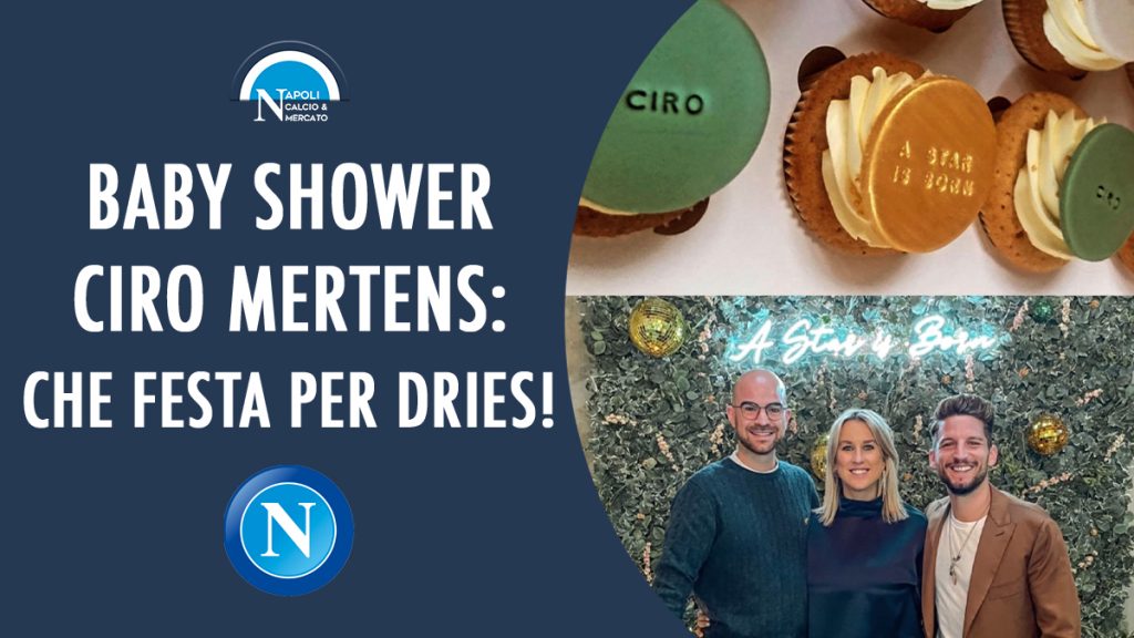 baby shower figlio ciro mertens dries napoli festa video