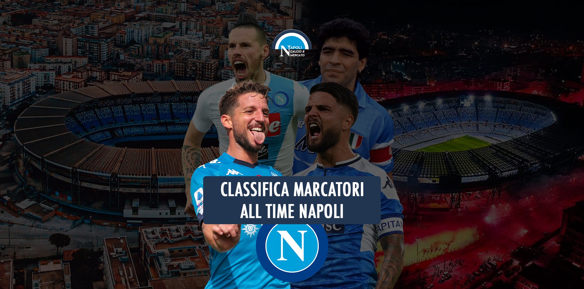 classifica marcatori napoli all time storia mertens insigne hamsik maradona record miglior marcatore