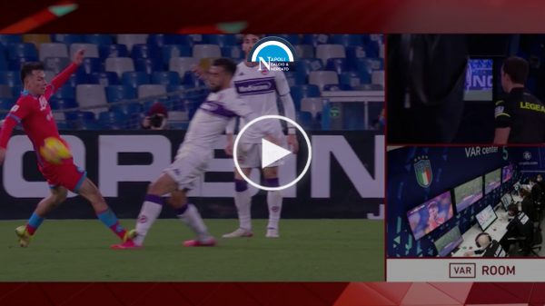 moviola napoli fiorentina coppa italia rosso lozano fabian