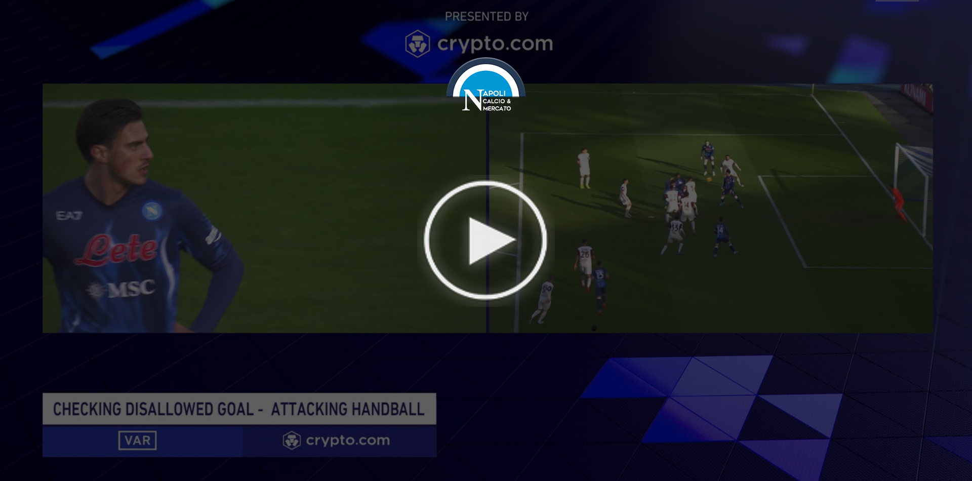 moviola napoli salernitana var replay gol annullato juan jesus mano elmas rigore mertens