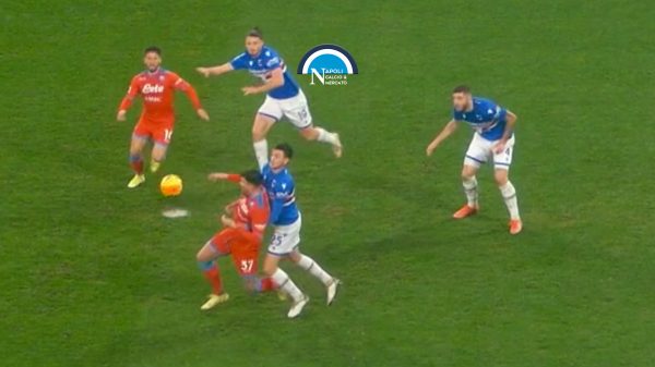 moviola napoli sampdoria rigore petagna gol annullato a juan jesus VAR