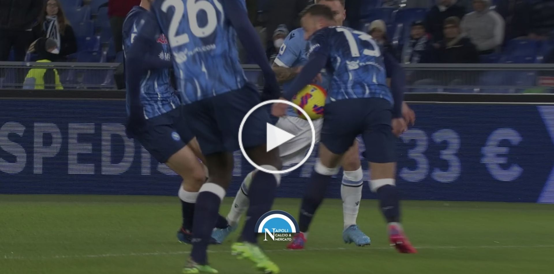 moviola lazio napoli var arbitro di bello rigore mano rrahmani