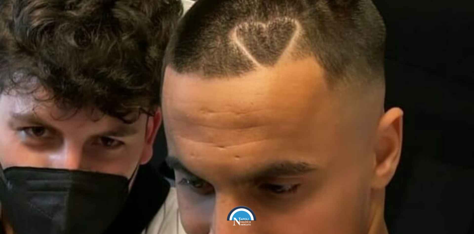ounas cuore taglio capelli acconciatura testa napoli inter