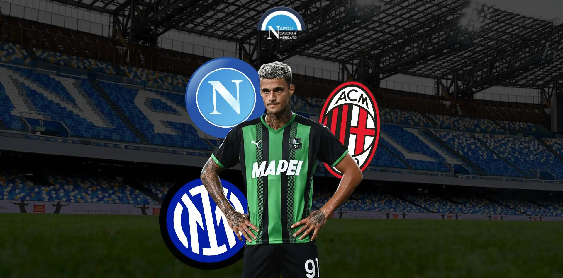 calciomercato napoli scamacca napoli futuro estate concorrenza milan inter sassuolo