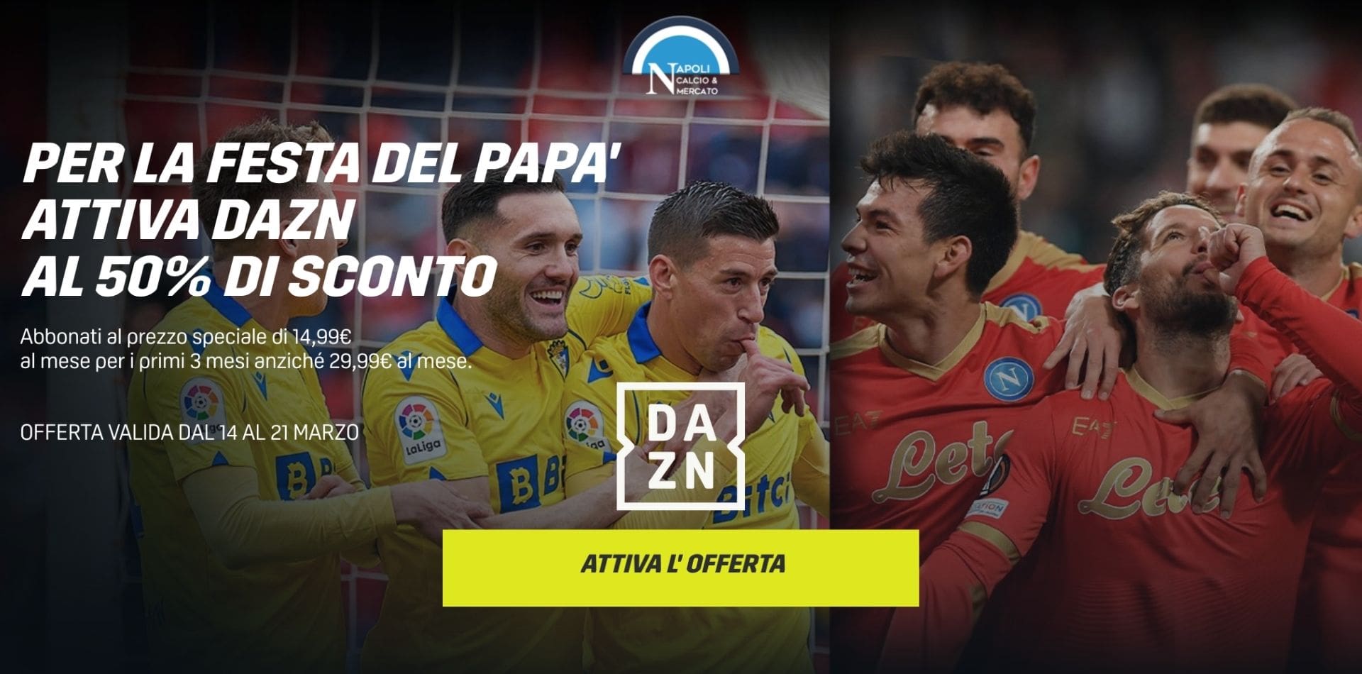 dazn offerta festa del papa link accedi