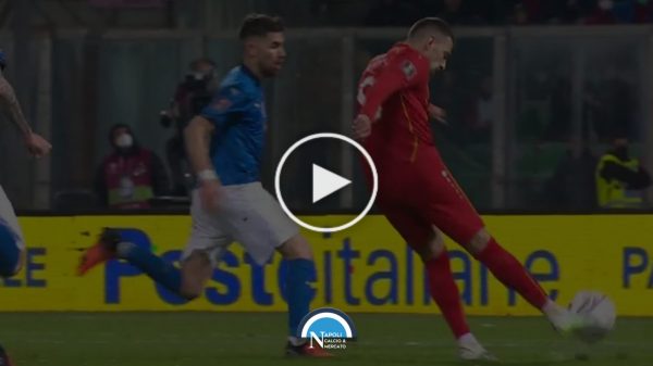 highlights italia macedonia del nord playoff qualificazione mondiali 2022 qatar gol trajkovski