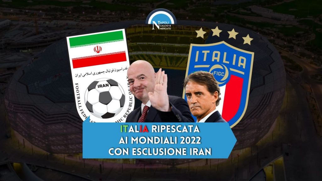 italia ripescata mondiali 2022 in caso di esclusione iran mondiale qatar decisione fifa