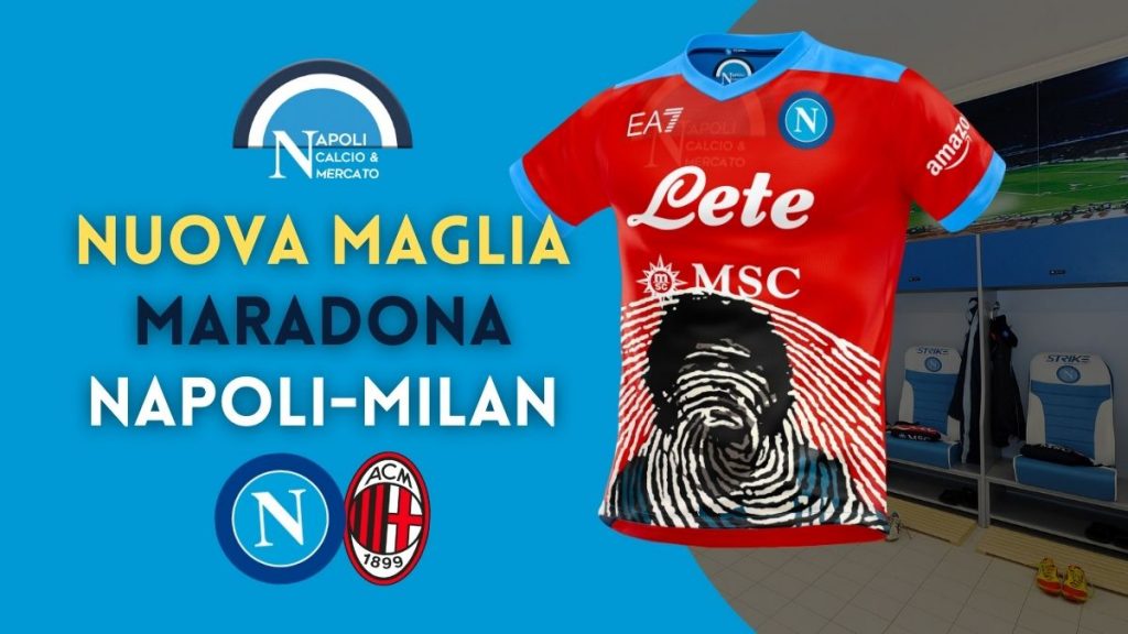 nuova maglia napoli milan maradona rossa serie a