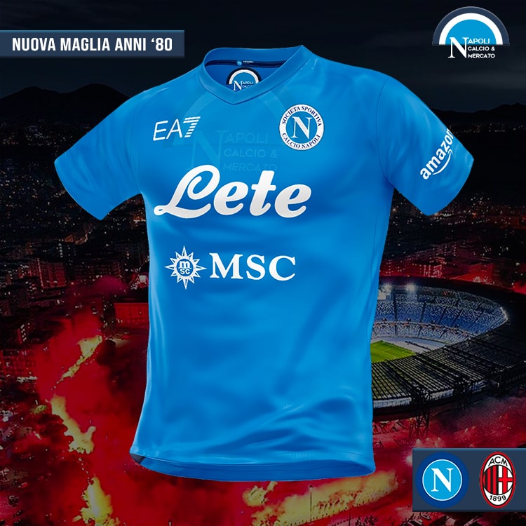 maglia napoli stile anni 80 maradona nr mars ea7 2022