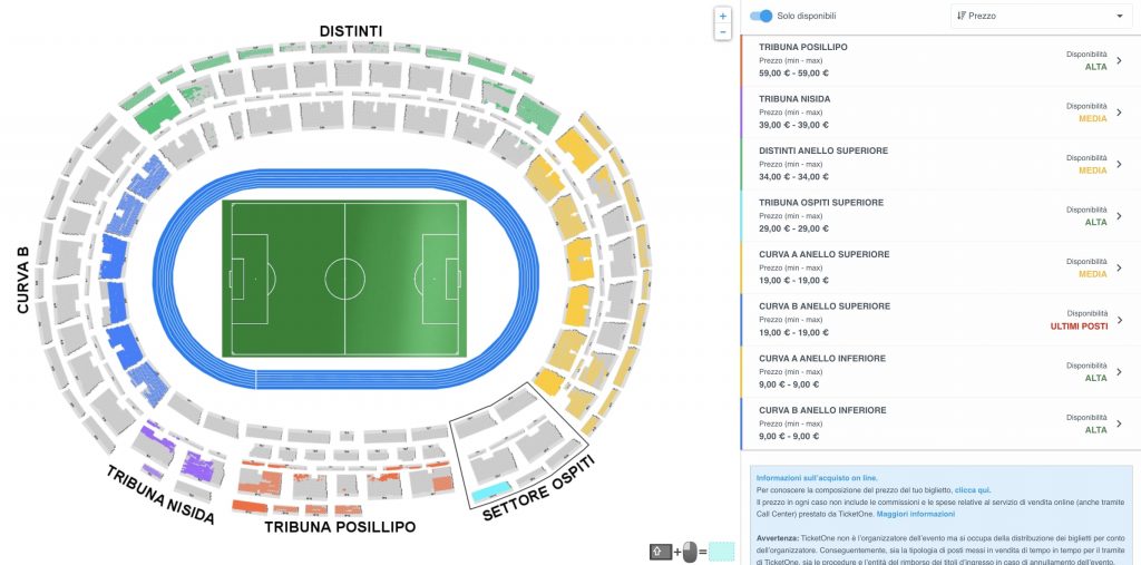 situazione biglietti udinese