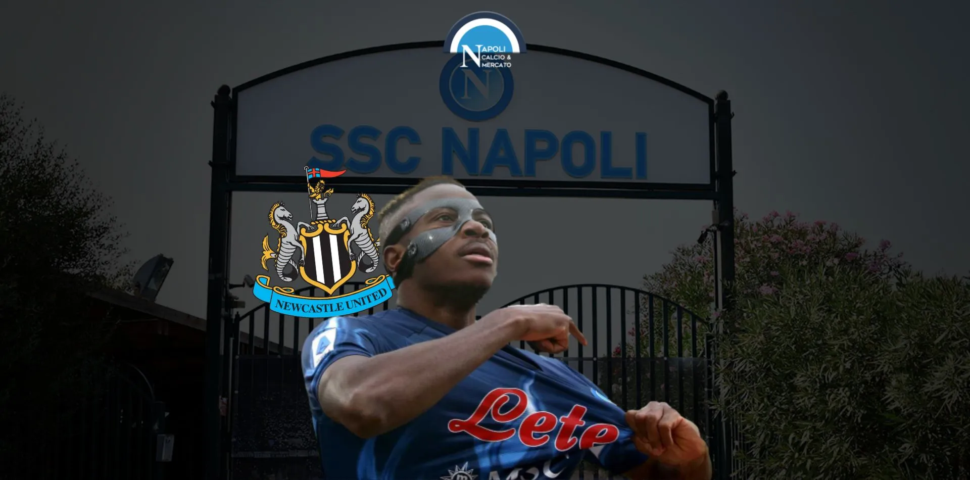 victor osimhen newcastle estate sondaggi calciomercato napoli sky