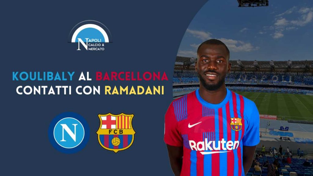 calciomercato napoli cessione koulibaly barcellona xavi pressing valutazione 40 milioni de laurentiis