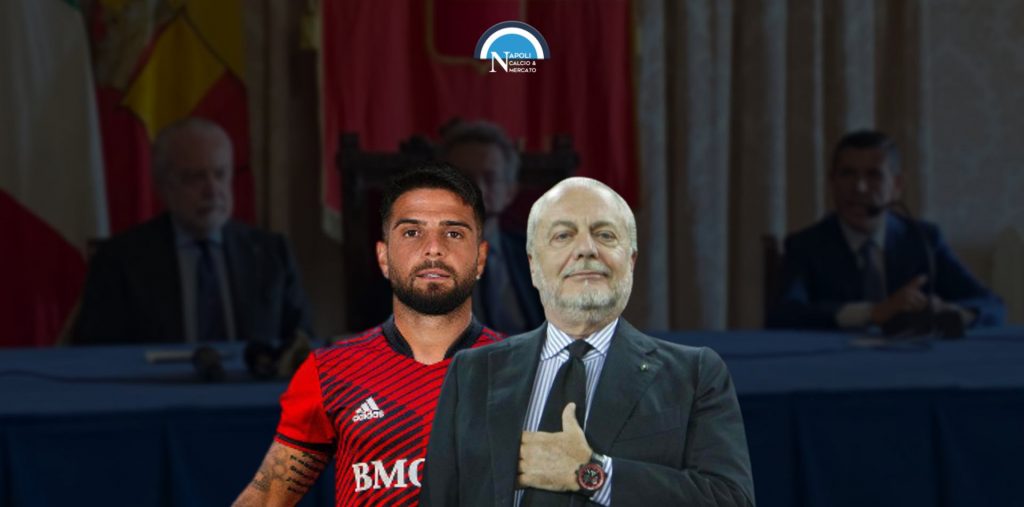 calciomercato napoli trasferimento insigne toronto annuncio de laurentiis