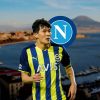 Kim Min jae con lo sfondo di Napoli e lo scudetto