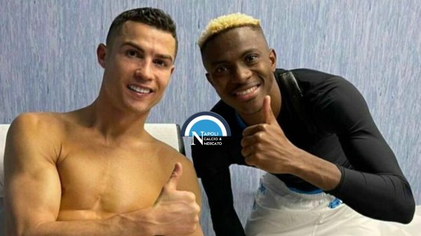 cristiano ronaldo napoli sondaggio calciomercato foto con osimhen