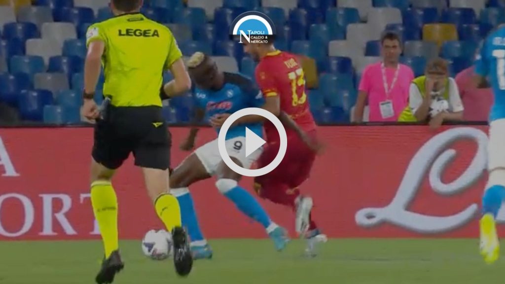 napoli lecce moviola ed episodi var rigore ndombele colombo osimhen tuia