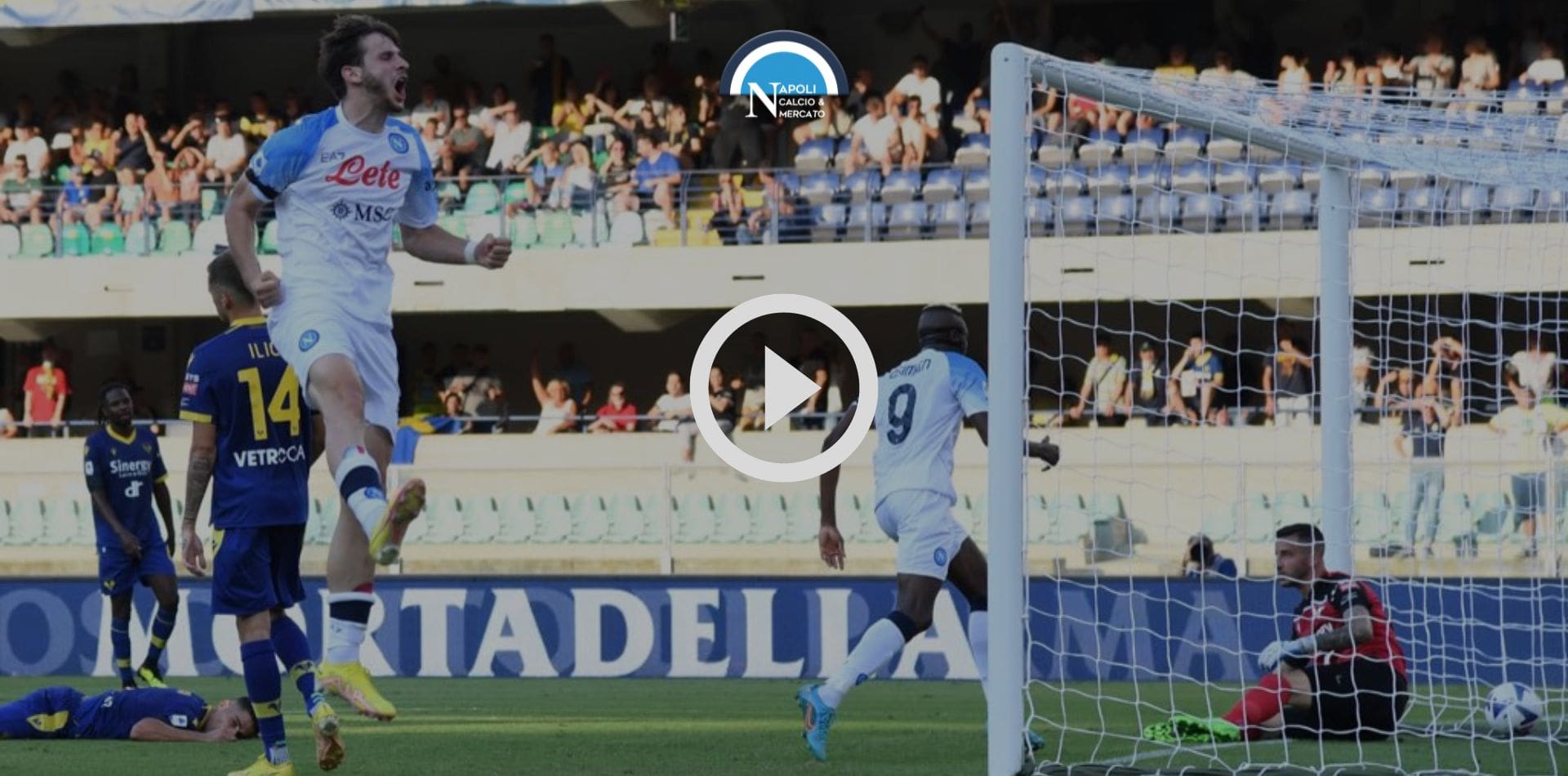 video highlights verona napoli gol kvaratskhelia osimhen sintesi reti