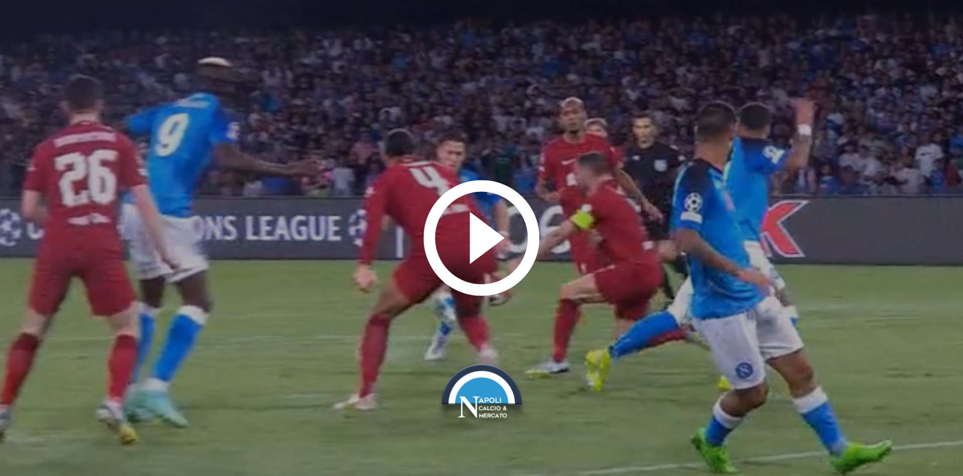 moviola napoli liverpool champions league gol napoli rigore zielinski mani milner