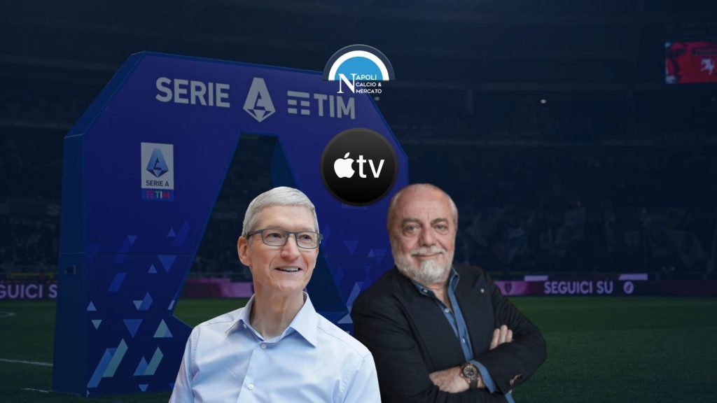 accordo de laurentiis apple tv tim cook per diritti tv serie a 2024/2027