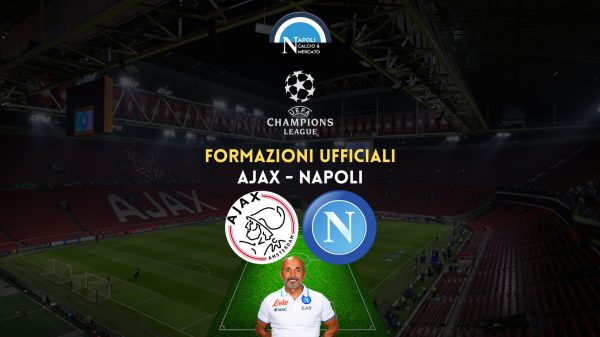 ajax napoli formazioni ufficiali le scelte e i titolari di formazione di spalletti e schreuder