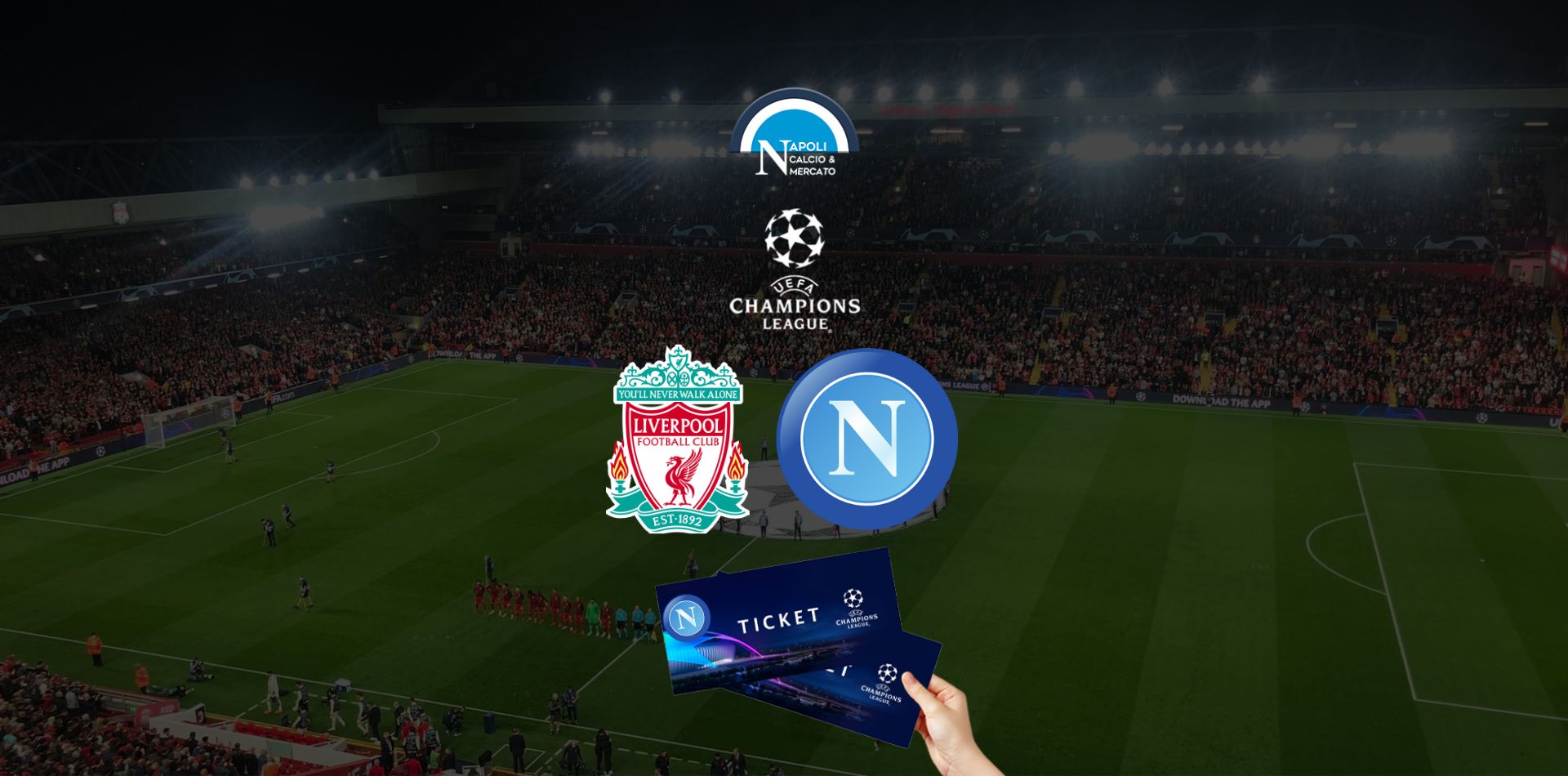 biglietti liverpool napoli settore ospiti trasferta champions league prezzo 1 novembre 2022