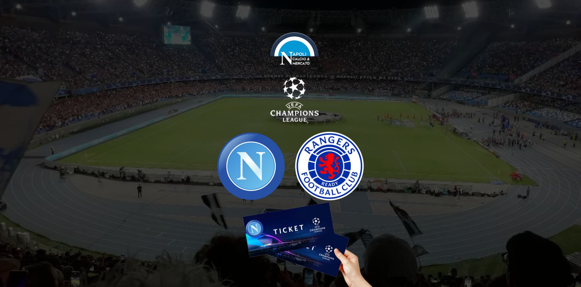 biglietti napoli rangers ticketone champions league prezzi curve stadio maradona 26 ottobre 2022