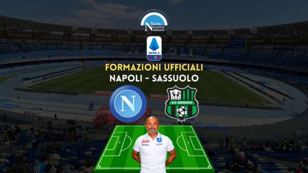 formazioni ufficiali napoli sassuolo