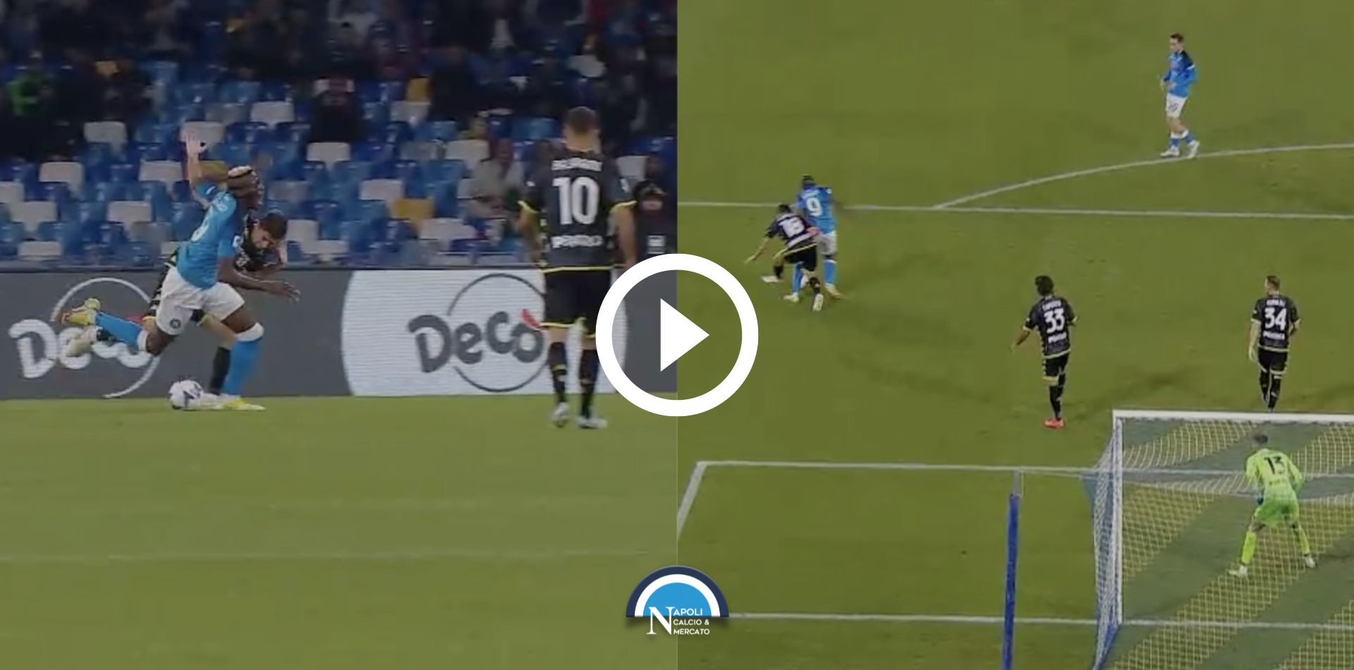 moviola napoli empoli check var e replay del rigore osimhen marin