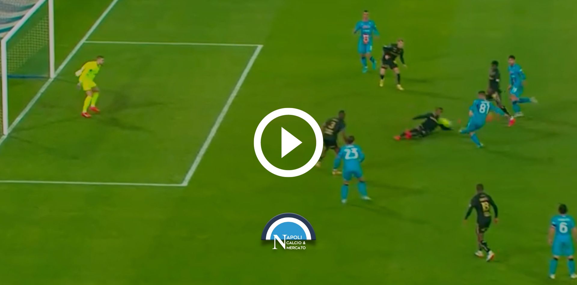 highlights napoli losc lille 1-4 gol raspadori video