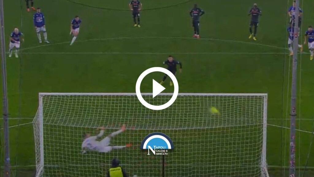 highlights sampdoria-napoli 0-2 gol osimhen elmas rigore sintesi video