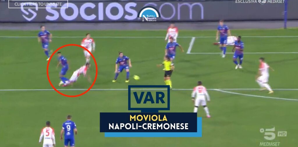 moviola napoli cremonese rigore gaetano