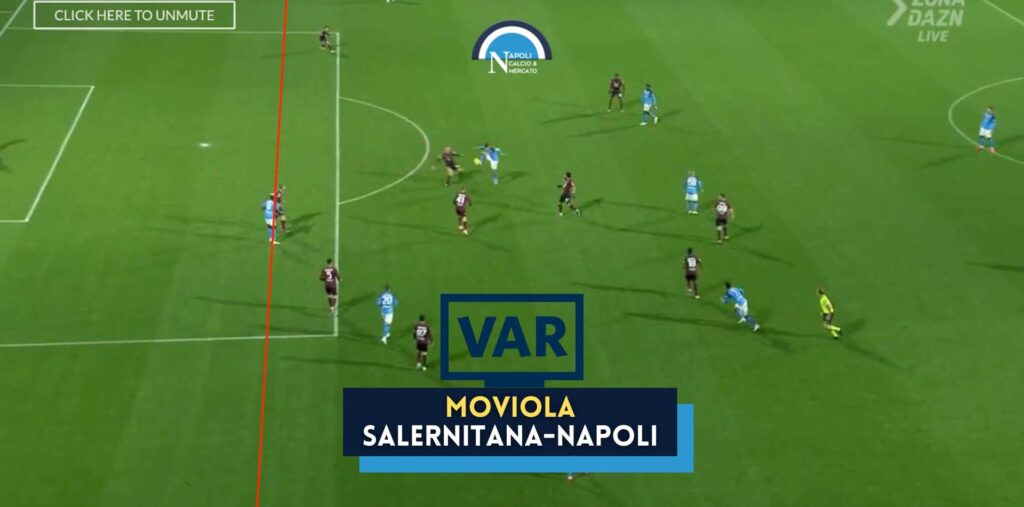 moviola salernitana napoli gol fuorigioco osimhen