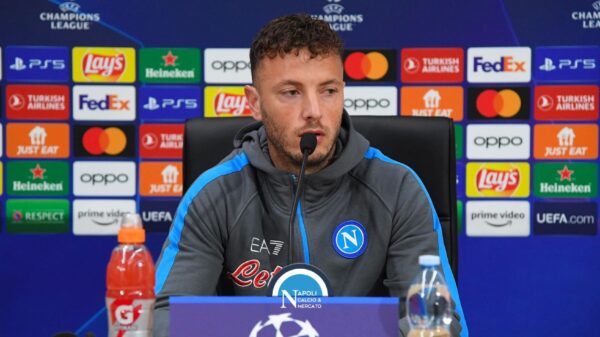 conferenza stampa di amir rrahmani alla vigilia di napoli eintracht di uefa champions league