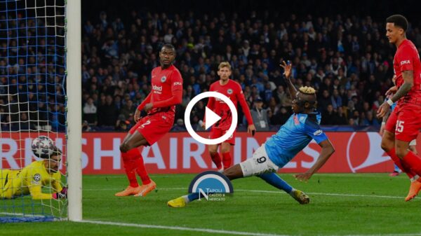 highlights napoli eintracht francoforte gol osimhen champions league