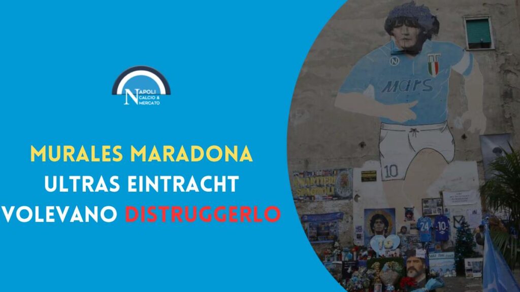 Ultras Eintracht aggressione murales Maradona