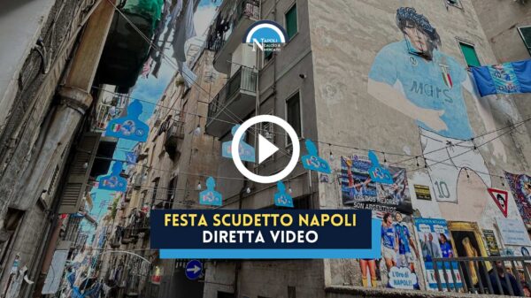 festa scudetto napoli diretta live video