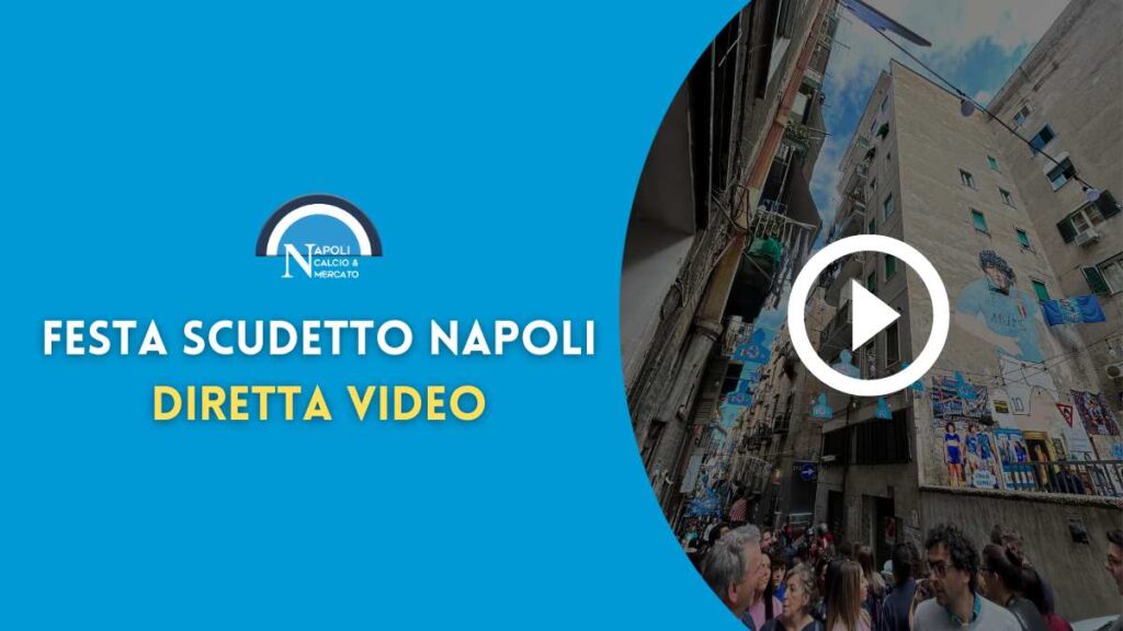 festa scudetto napoli diretta video live
