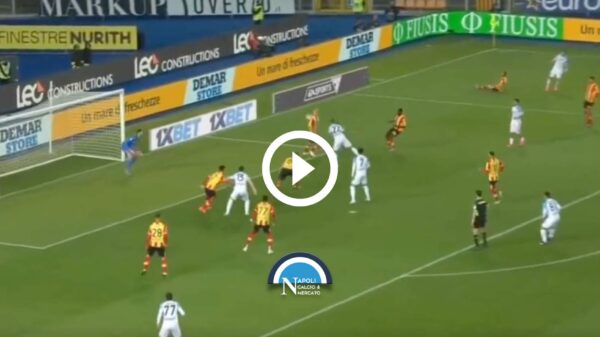 highlights lecce napoli serie a gol di lorenzo video sintesi cronaca
