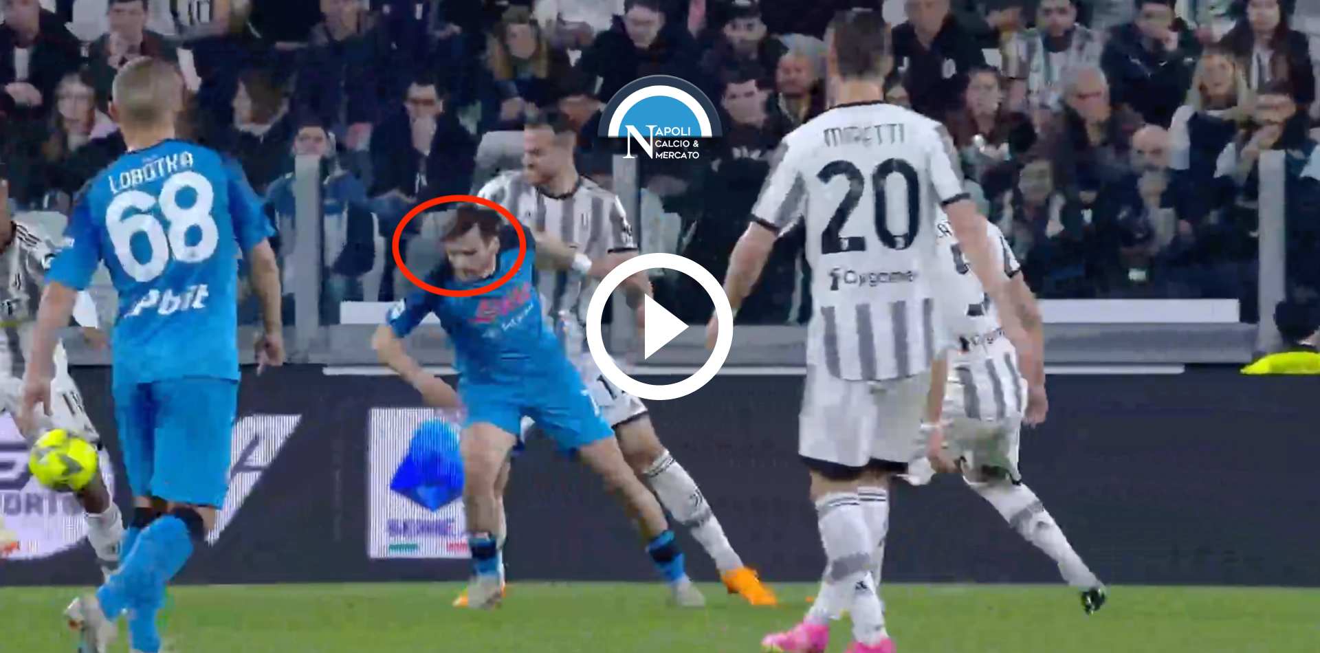 moviola juventus napoli pugno gatti kvaratskhelia rigore